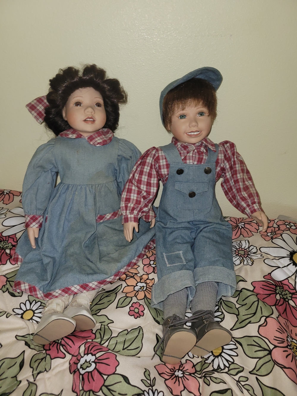 Porcelain Doll Set - Boy & Girl